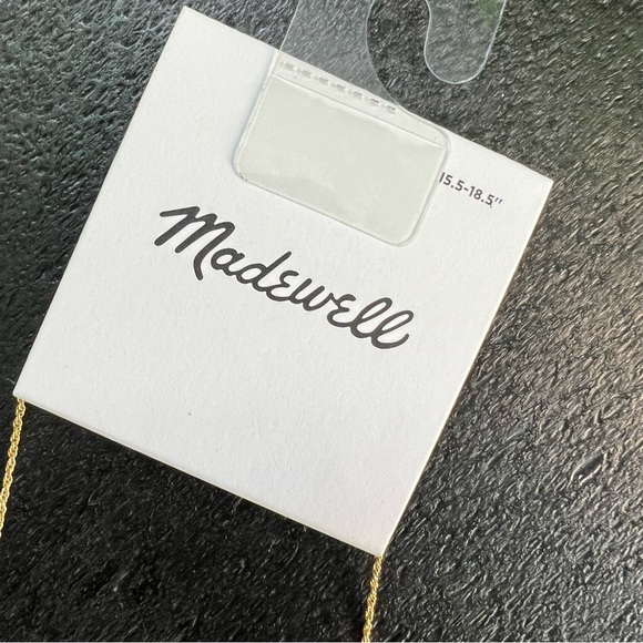 NEW MADEWELL Rose Pendant Necklace Vintage Gold - Picture 6 of 7